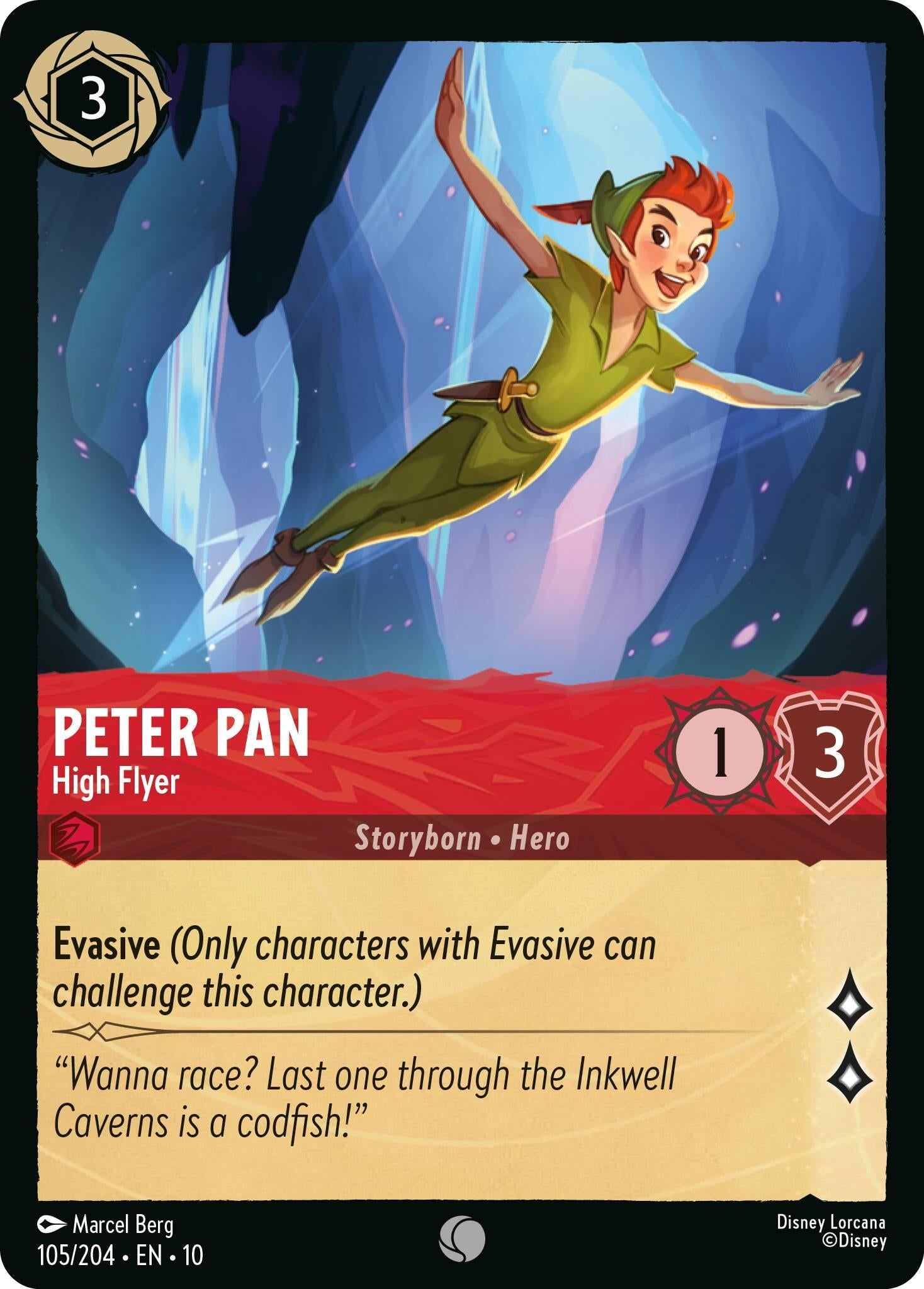 Image for Peter Pan - High Flyer (105/204) [Whispers in the Well] - Disney Lorcana