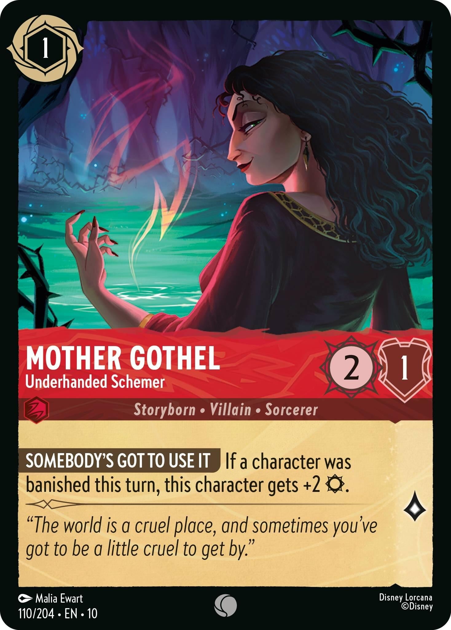 Image for Mother Gothel - Underhanded Schemer (110/204) [Whispers in the Well] - Disney Lorcana