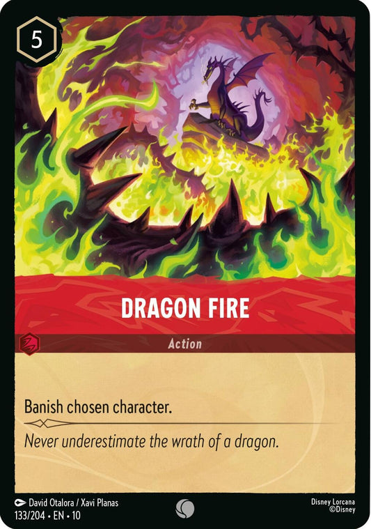 Image for Dragon Fire (133/204) [Whispers in the Well] - Disney Lorcana