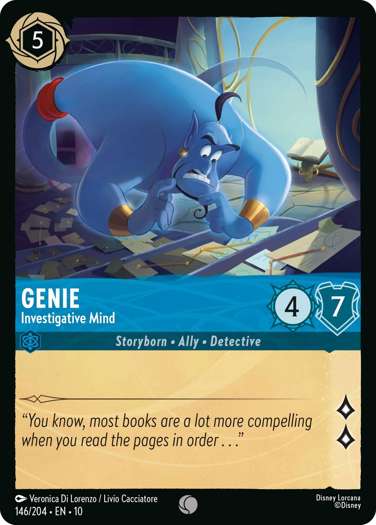 Image for Genie - Investigative Mind (146/204) [Whispers in the Well] (Cold Foil) - Disney Lorcana