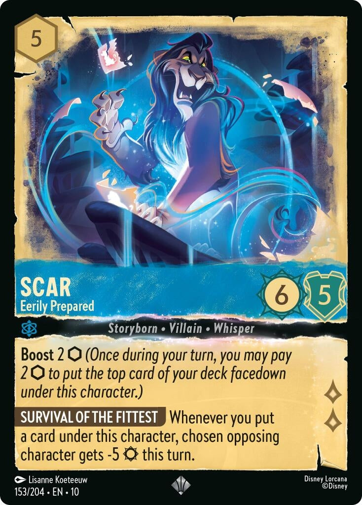 Image for Scar - Eerily Prepared (153/204) [Whispers in the Well] (Cold Foil) - Disney Lorcana