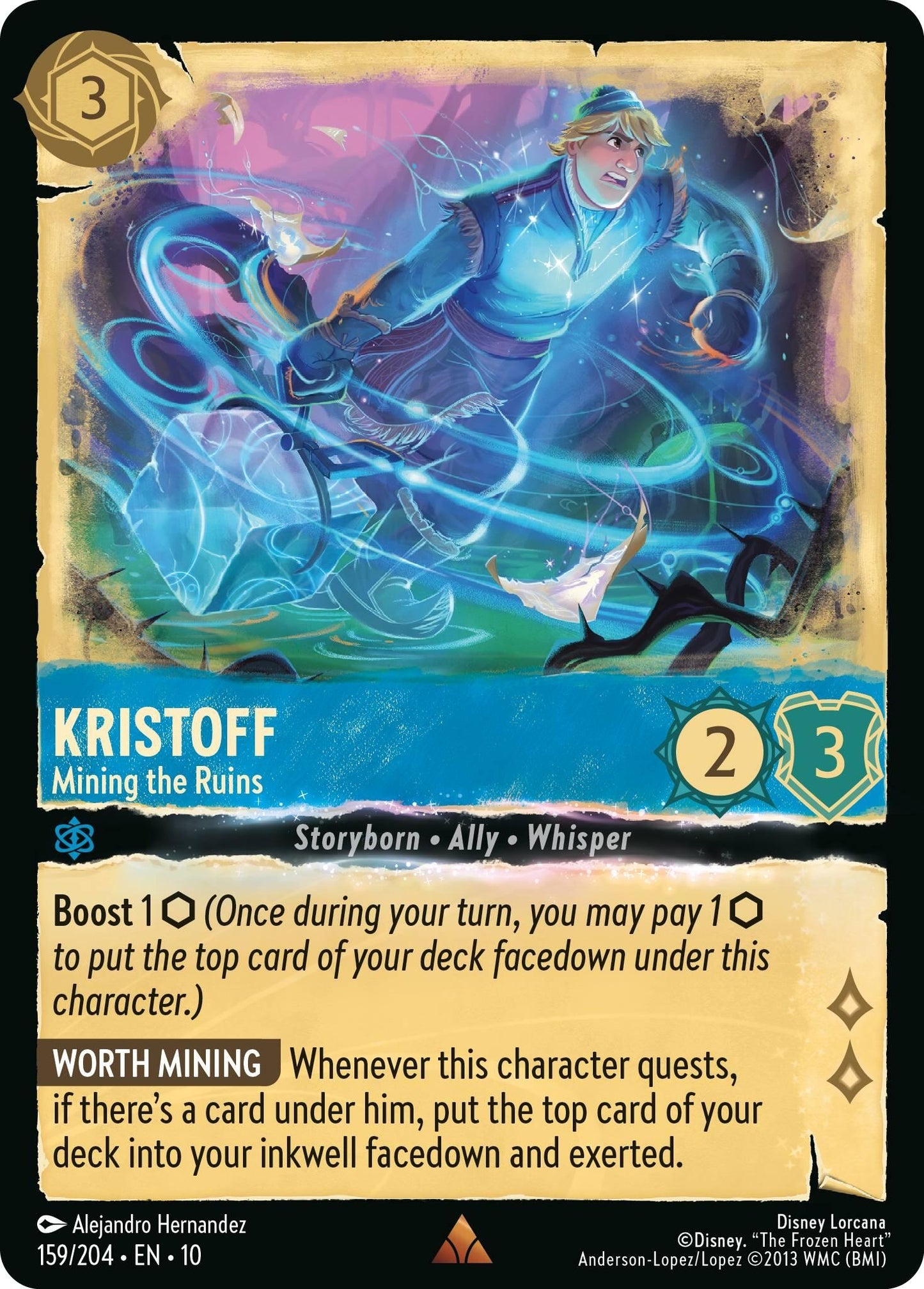 Image for Kristoff - Mining the Ruins (159/204) [Whispers in the Well] (Cold Foil) - Disney Lorcana