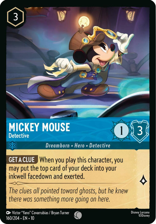 Image for Mickey Mouse - Detective (160/204) [Whispers in the Well] (Cold Foil) - Disney Lorcana