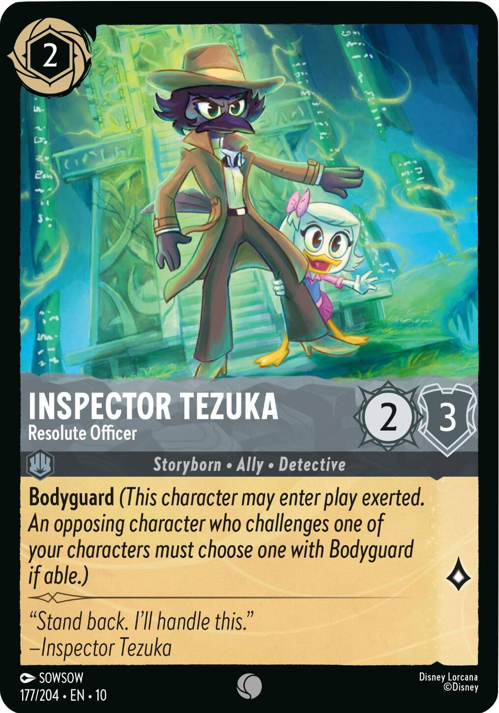 Image for Inspector Tezuka - Resolute Officer (177/204) [Whispers in the Well] (Cold Foil) - Disney Lorcana