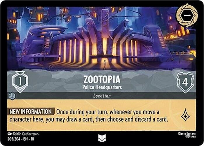 Image for Zootopia - Police Headquarters (203/204) [Whispers in the Well] (Cold Foil) - Disney Lorcana