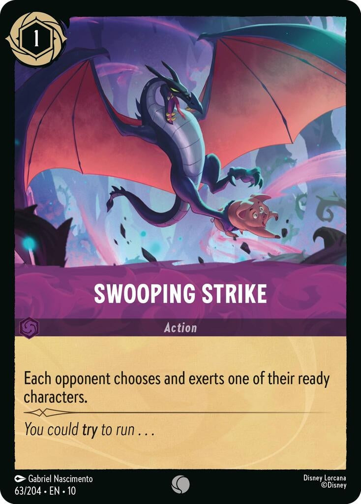 Image for Swooping Strike (63/204) [Whispers in the Well] (Cold Foil) - Disney Lorcana