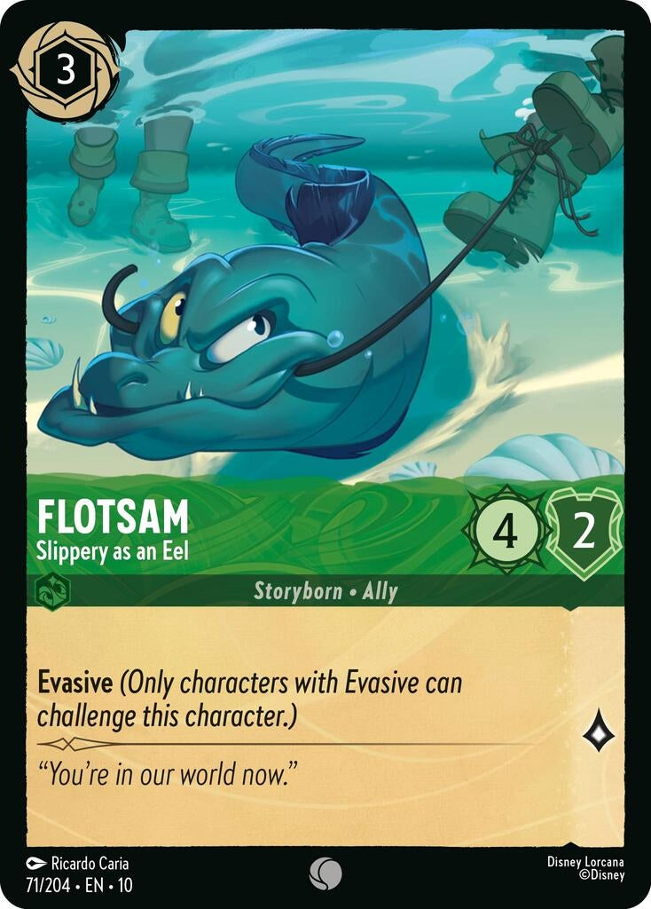 Image for Flotsam - Slippery as an Eel (71/204) [Whispers in the Well] (Cold Foil) - Disney Lorcana