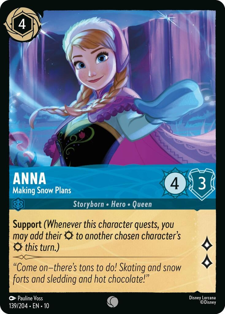 Image for Anna - Making Snow Plans (139/204) [Whispers in the Well] (Cold Foil) - Disney Lorcana