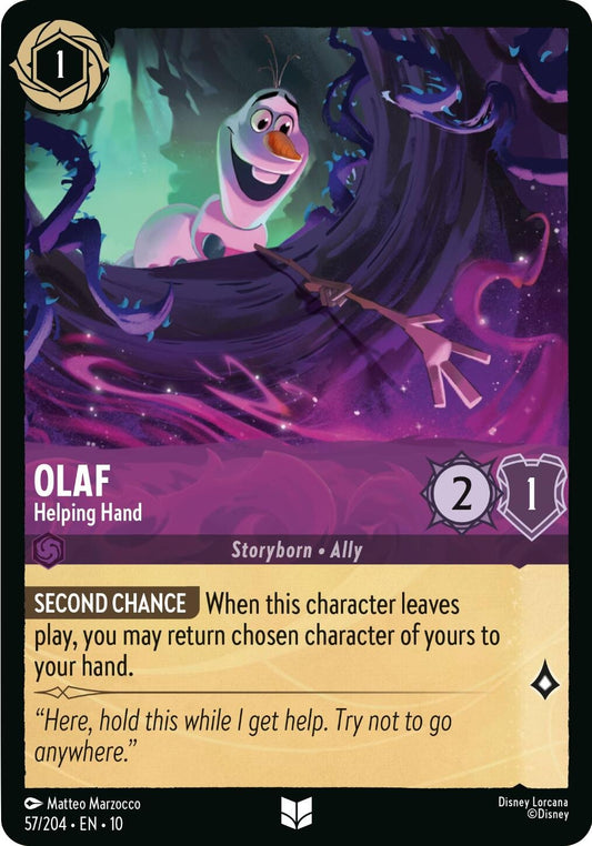 Image for Olaf - Helping Hand (57/204) [Whispers in the Well] (Cold Foil) - Disney Lorcana