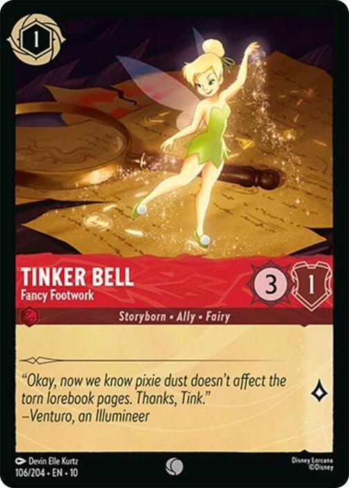 Image for Tinker Bell - Fancy Footwork (106/204) [Whispers in the Well] (Cold Foil) - Disney Lorcana