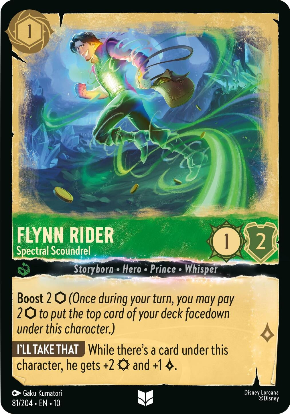 Image for Flynn Rider - Spectral Scoundrel (81/204) [Whispers in the Well] - Disney Lorcana