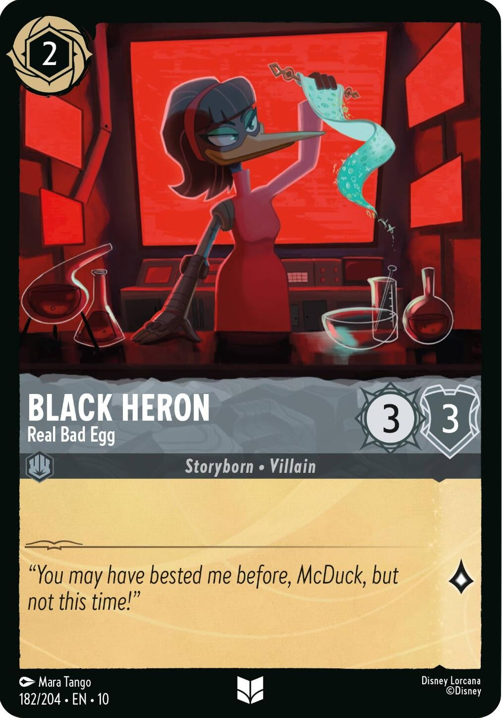 Image for Black Heron - Real Bad Egg (182/204) [Whispers in the Well] - Disney Lorcana