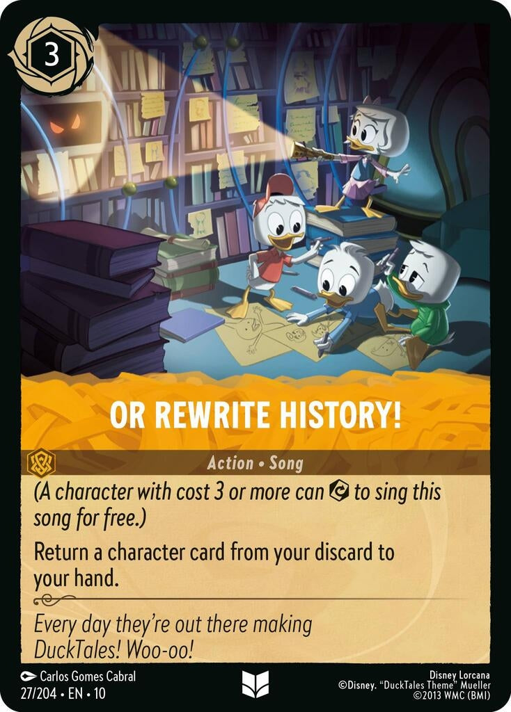 Image for Or Rewrite History! (27/204) [Whispers in the Well] (Cold Foil) - Disney Lorcana