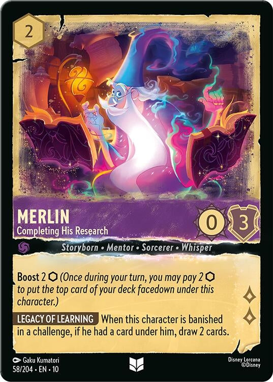 Image for Merlin - Completing His Research (58/204) [Whispers in the Well] - Disney Lorcana