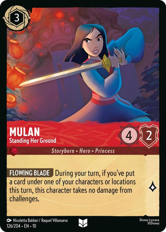 Image for Mulan - Standing Her Ground (126/204) [Whispers in the Well] (Cold Foil) - Disney Lorcana