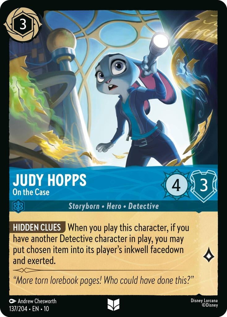 Image for Judy Hopps - On the Case (137/204) [Whispers in the Well] - Disney Lorcana