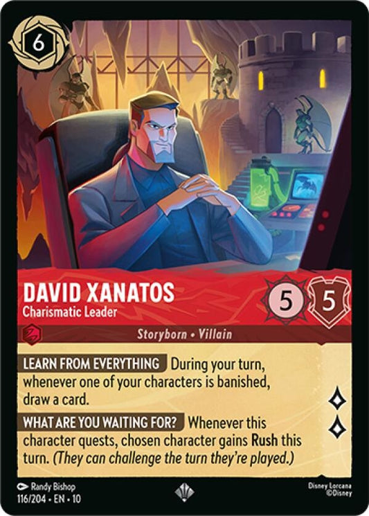 Image for David Xanatos - Charismatic Leader (116/204) [Whispers in the Well] (Cold Foil) - Disney Lorcana
