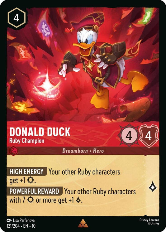 Image for Donald Duck - Ruby Champion (121/204) [Whispers in the Well] (Cold Foil) - Disney Lorcana