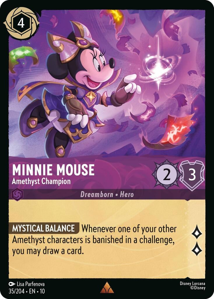 Image for Minnie Mouse - Amethyst Champion (35/204) [Whispers in the Well] (Cold Foil) - Disney Lorcana