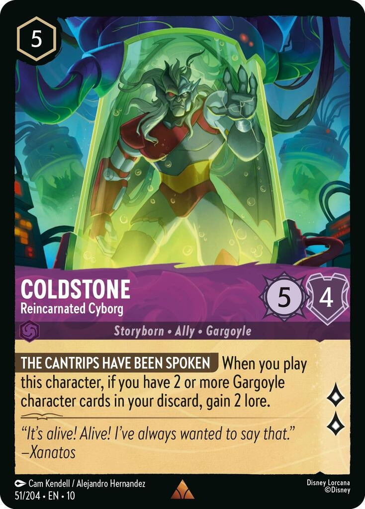 Image for Coldstone - Reincarnated Cyborg (51/204) [Whispers in the Well] (Cold Foil) - Disney Lorcana
