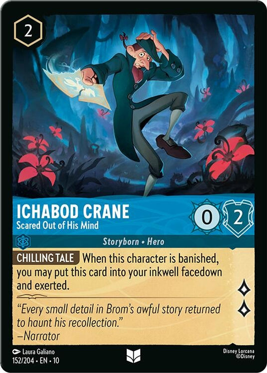 Image for Ichabod Crane - Scared Out of His Mind (152/204) [Whispers in the Well] (Cold Foil) - Disney Lorcana