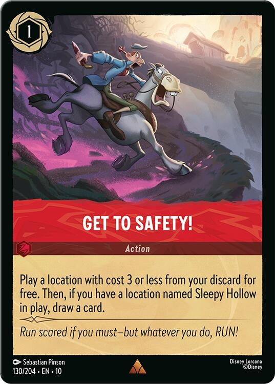 Image for Get to Safety! (130/204) [Whispers in the Well] - Disney Lorcana