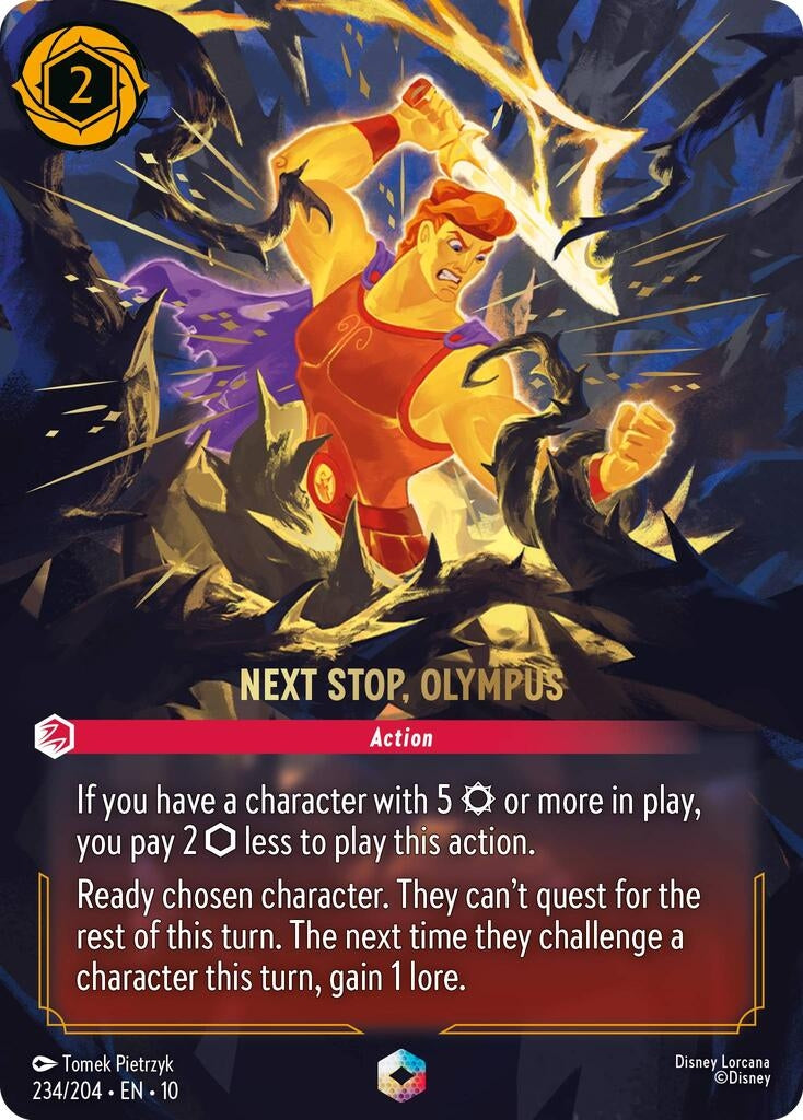 Image for Next Stop, Olympus (Enchanted) (234/204) [Whispers in the Well] (Holofoil) - Disney Lorcana