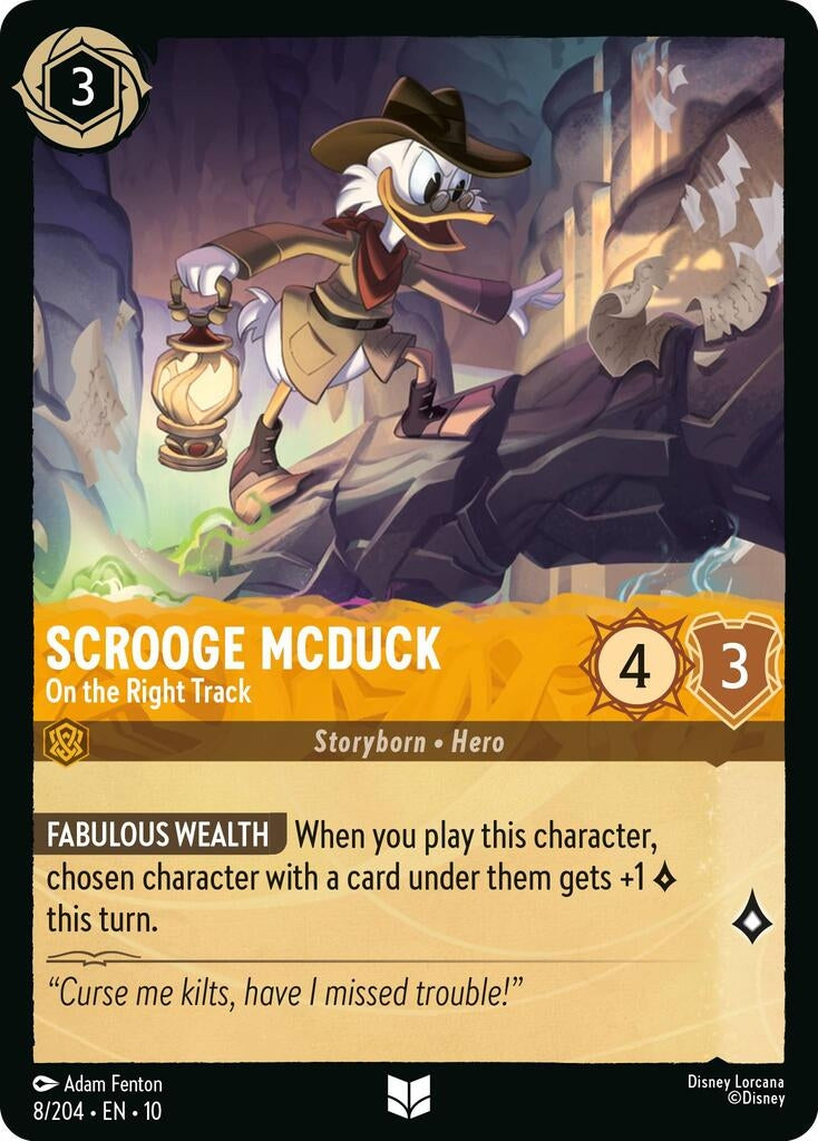 Image for Scrooge McDuck - On the Right Track (8/204) [Whispers in the Well] - Disney Lorcana