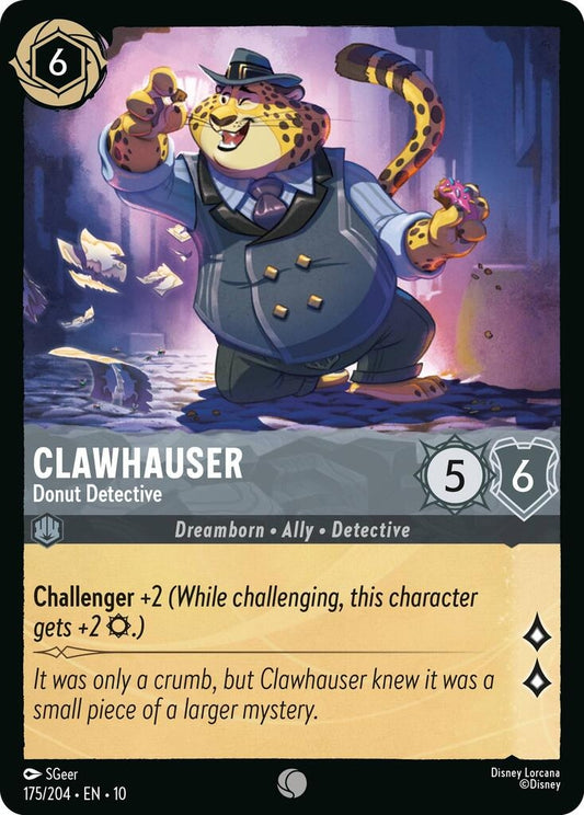 Image for Clawhauser - Donut Detective (175/204) [Whispers in the Well] - Disney Lorcana