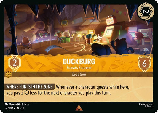 Image for Duckburg - Funso's Funzone (34/204) [Whispers in the Well] (Cold Foil) - Disney Lorcana