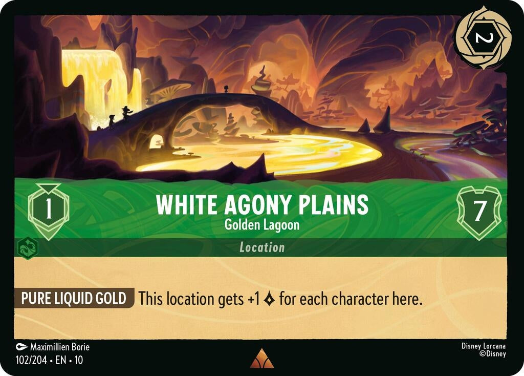 Image for White Agony Plains - Golden Lagoon (102/204) [Whispers in the Well] (Cold Foil) - Disney Lorcana
