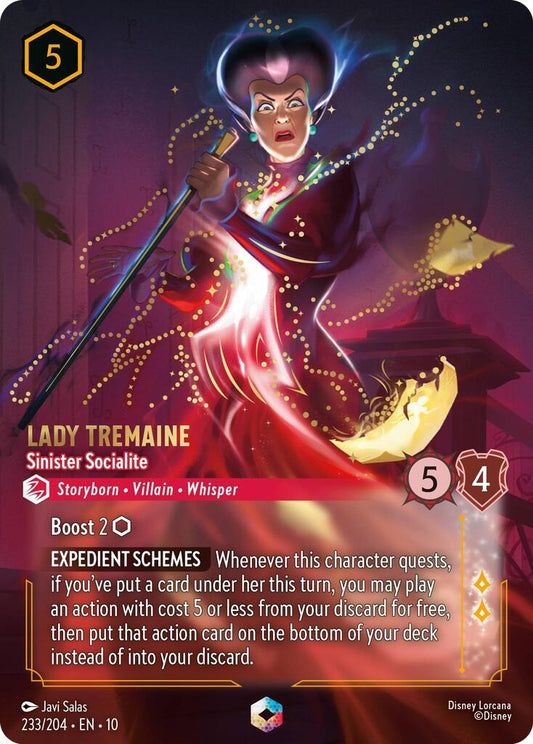 Image for Lady Tremaine - Sinister Socialite (Enchanted) (233/204) [Whispers in the Well] (Holofoil) - Disney Lorcana