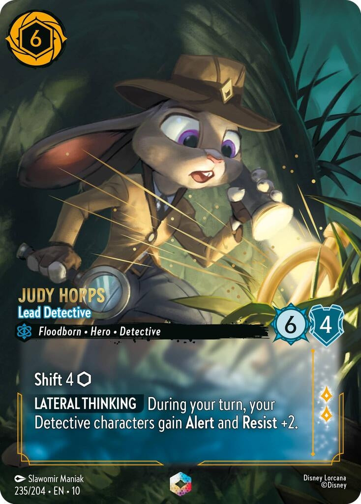 Image for Judy Hopps - Lead Detective (Enchanted) (235/204) [Whispers in the Well] (Holofoil) - Disney Lorcana