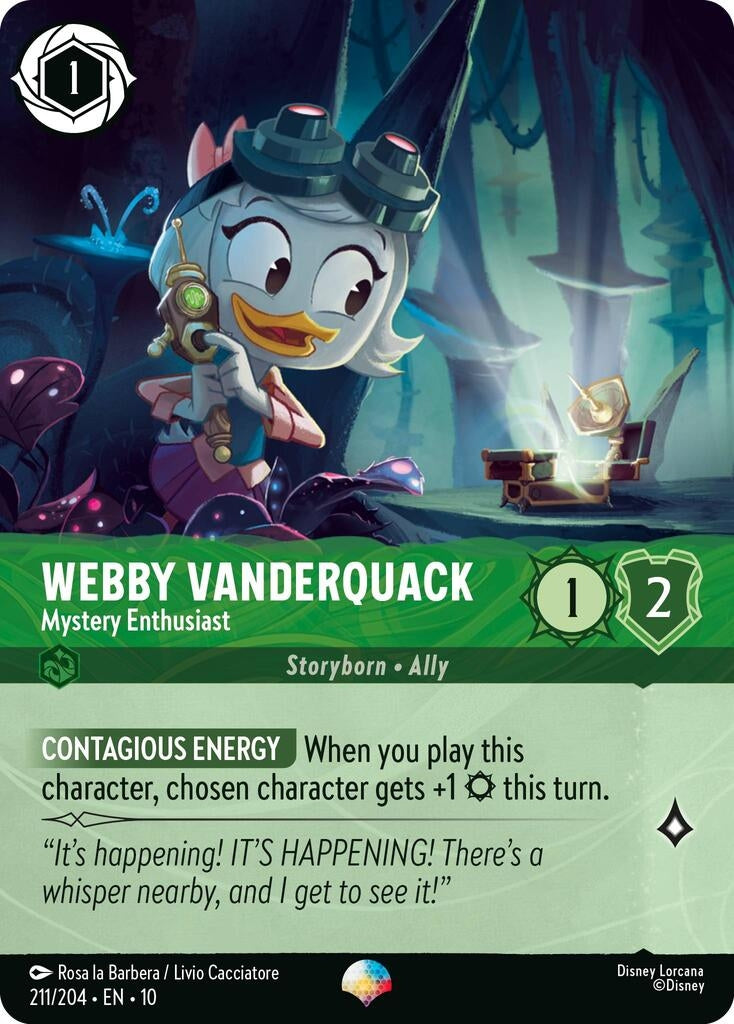 Image for Webby Vanderquack - Mystery Enthusiast (Epic) (211/204) [Whispers in the Well] (Holofoil) - Disney Lorcana