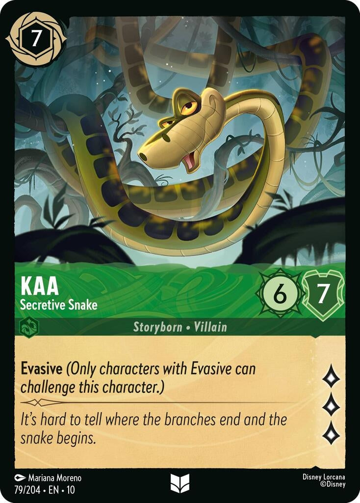 Image for Kaa - Secretive Snake (79/204) [Whispers in the Well] (Cold Foil) - Disney Lorcana