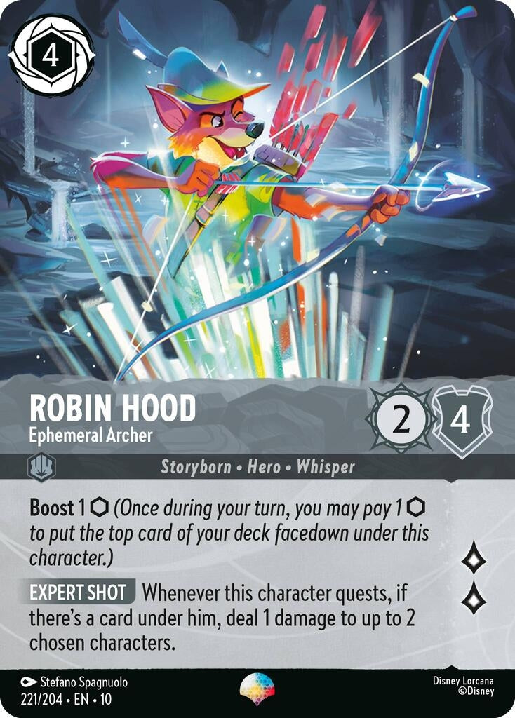 Image for Robin Hood - Ephemeral Archer (Epic) (221/204) [Whispers in the Well] (Holofoil) - Disney Lorcana