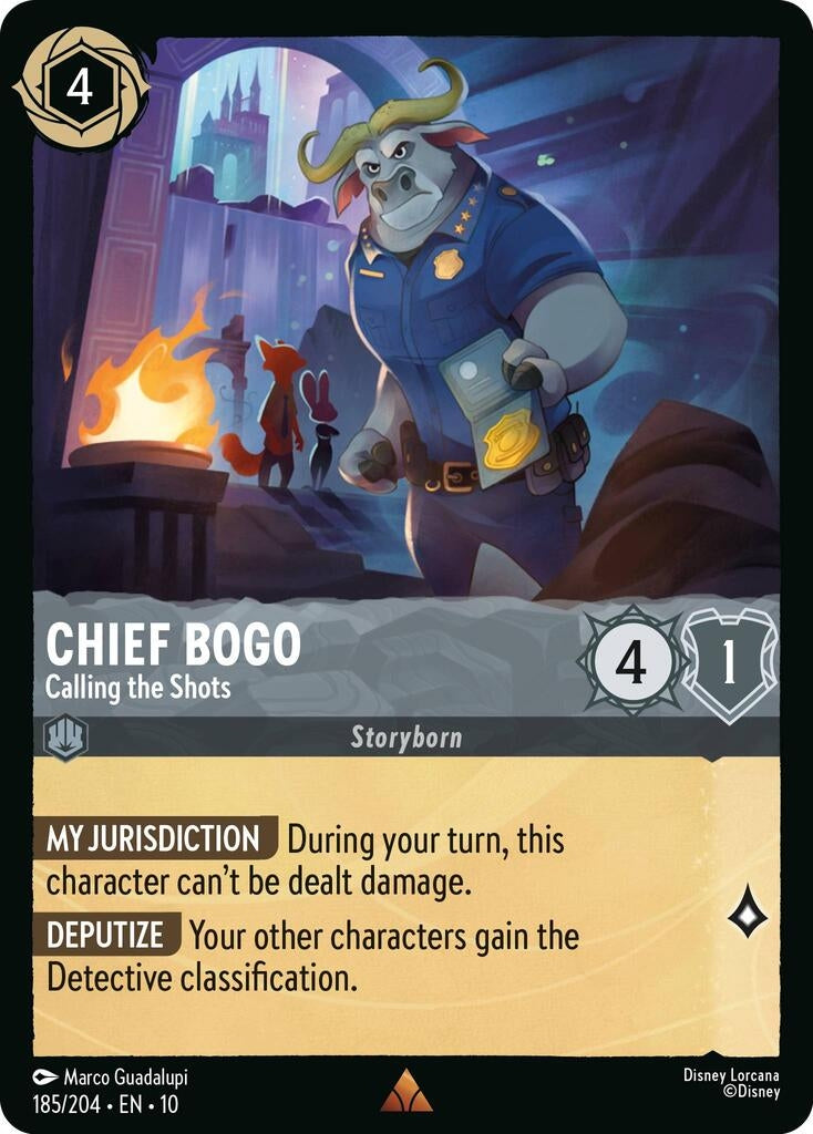 Image for Chief Bogo - Calling the Shots (185/204) [Whispers in the Well] (Cold Foil) - Disney Lorcana