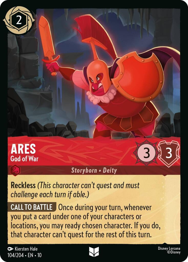 Image for Ares - God of War (104/204) [Whispers in the Well] (Cold Foil) - Disney Lorcana