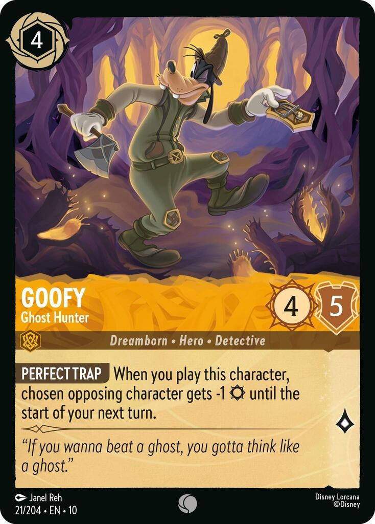 Image for Goofy - Ghost Hunter (21/204) [Whispers in the Well] (Cold Foil) - Disney Lorcana