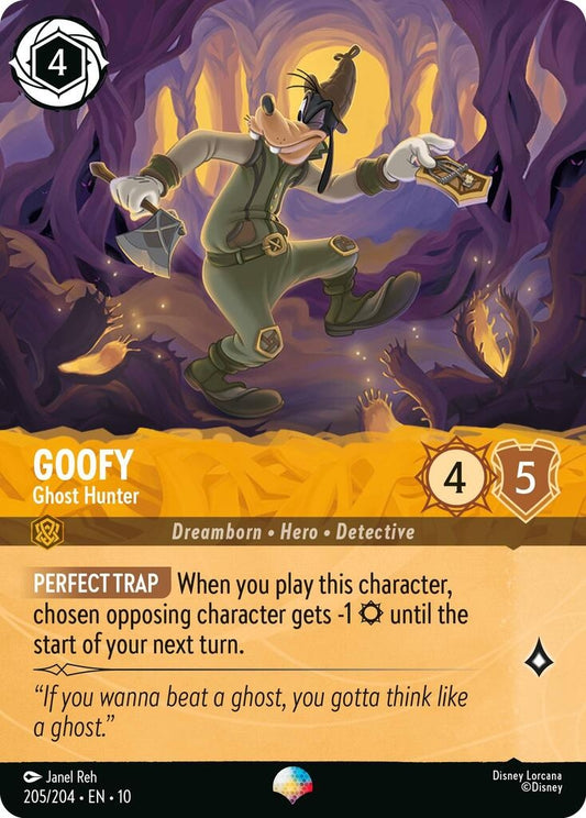 Image for Goofy - Ghost Hunter (Epic) (205/204) [Whispers in the Well] (Holofoil) - Disney Lorcana