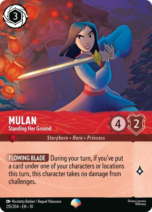 Image for Mulan - Standing Her Ground (Epic) (215/204) [Whispers in the Well] (Holofoil) - Disney Lorcana