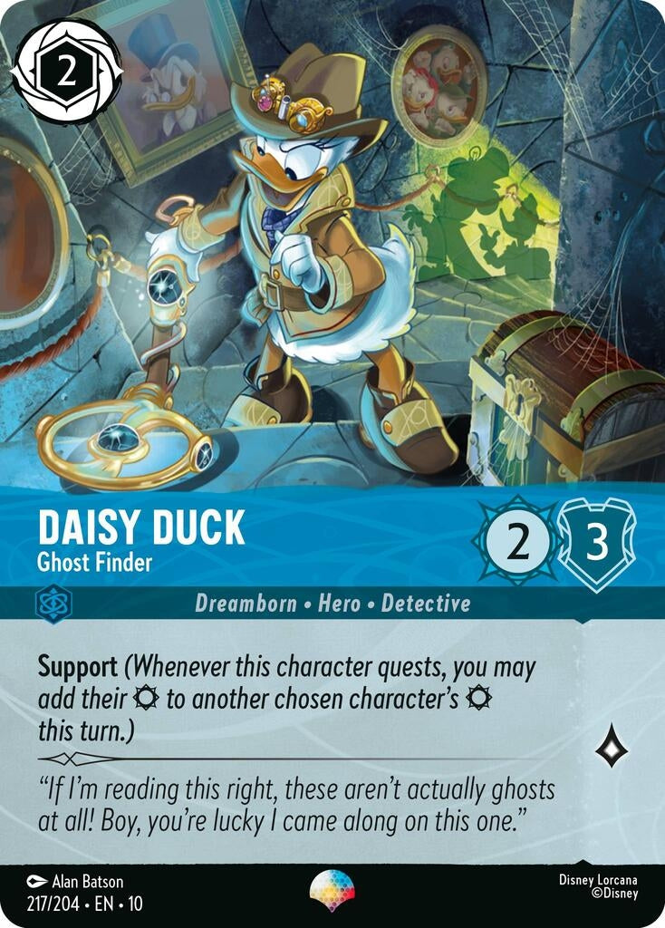 Image for Daisy Duck - Ghost Finder (Epic) (217/204) [Whispers in the Well] (Holofoil) - Disney Lorcana