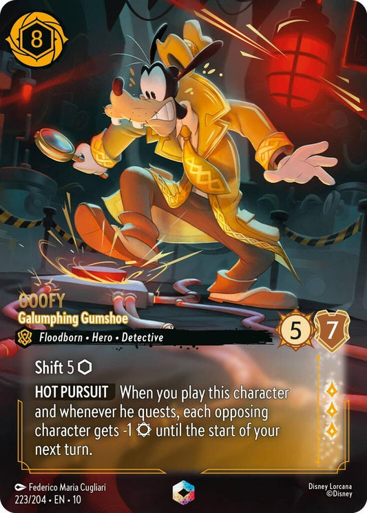 Image for Goofy - Galumphing Gumshoe (Enchanted) (223/204) [Whispers in the Well] (Holofoil) - Disney Lorcana