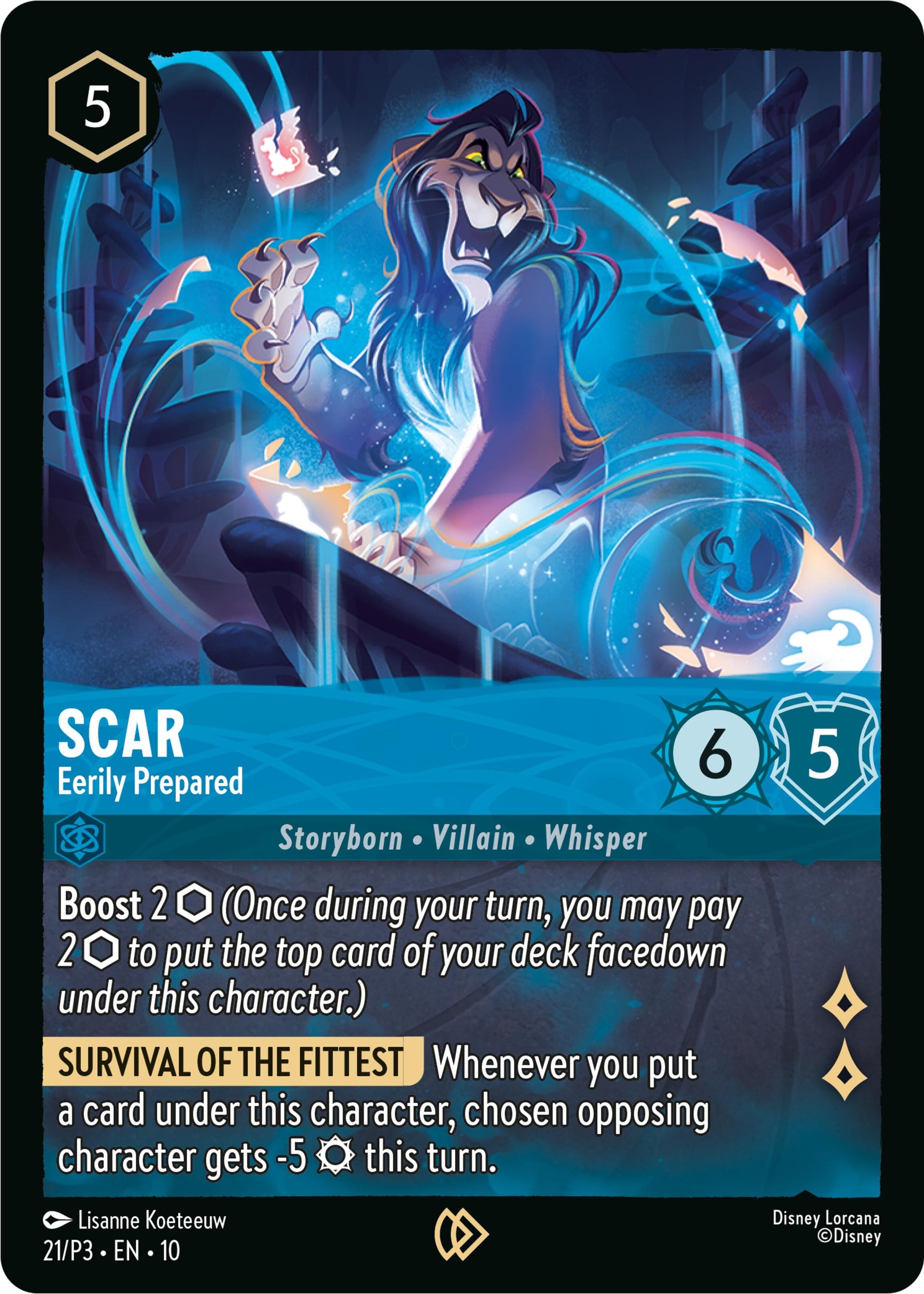 Image for Scar - Eerily Prepared (21) [Disney Lorcana Promo Cards] (Cold Foil) - Disney Lorcana
