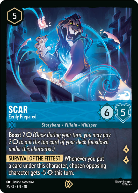 Image for Scar - Eerily Prepared (21) [Disney Lorcana Promo Cards] (Cold Foil) - Disney Lorcana