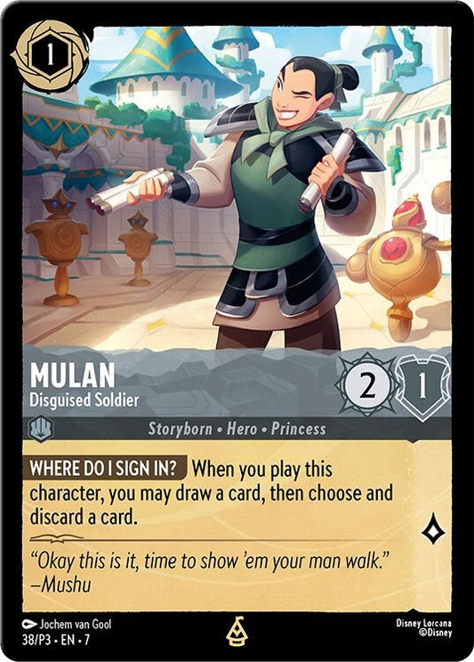 Image for Mulan - Disguised Soldier (38) [Disney Lorcana Promo Cards] (Cold Foil) - Disney Lorcana