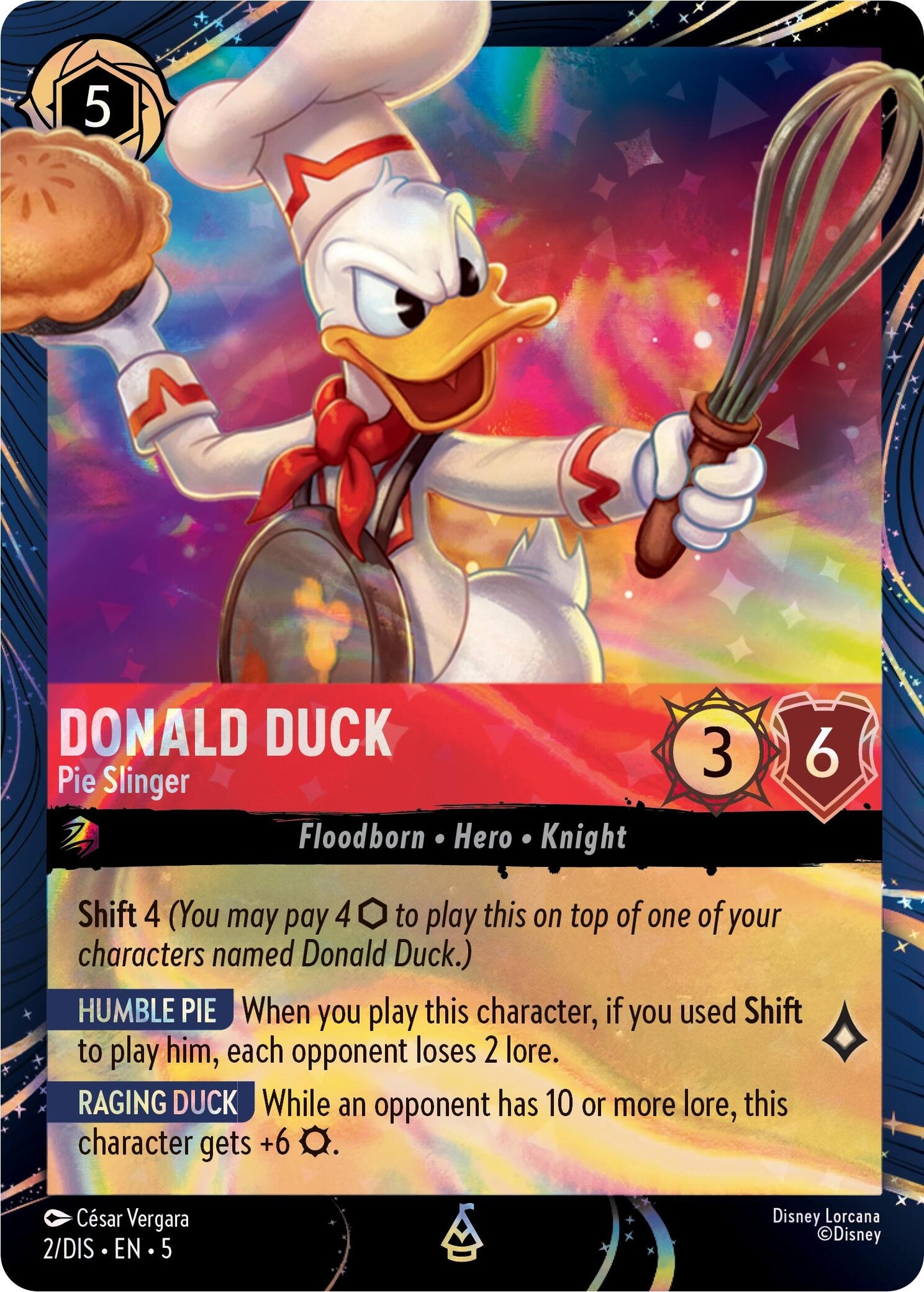 Image for Donald Duck - Pie Slinger (2) [Disney Lorcana Promo Cards] (Holofoil) - Disney Lorcana