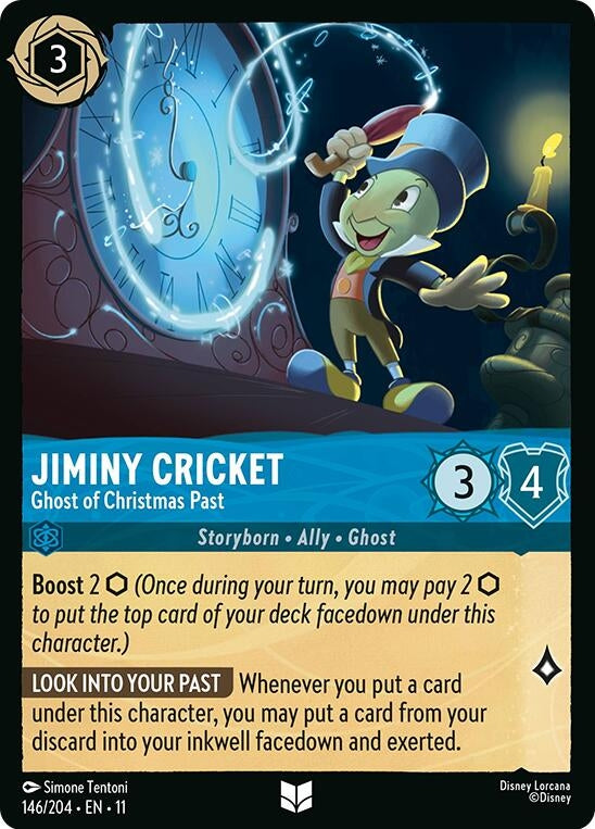 Image for Jiminy Cricket - Ghost of Christmas Past (146/204) [Winterspell] (Cold Foil) - Disney Lorcana