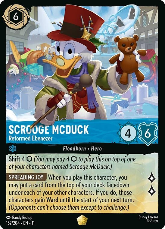 Image for Scrooge McDuck - Reformed Ebenezer (152/204) [Winterspell] (Cold Foil) - Disney Lorcana