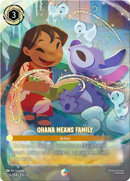 Image for Ohana Means Family (Enchanted) (224/204) [Winterspell] (Holofoil) - Disney Lorcana